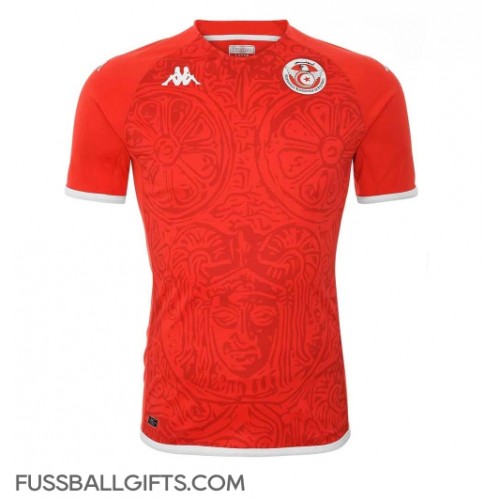 Tunesien Fußballbekleidung Heimtrikot WM 2022 Kurzarm